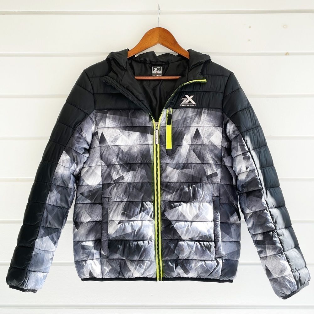 ZeroXposur Boys Camouflage Winter Puffer Jacket Size XL 18-20